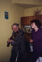 Jan Pielesiak - skrzypek z Chodowa w trakcie nagra